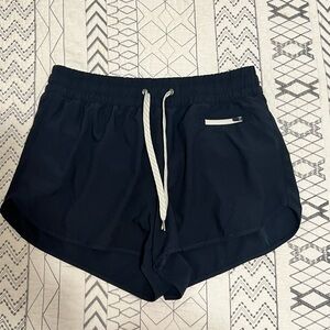 Vuori True Navy Athletic Shorts Lightweight Elastic Waist NWOT